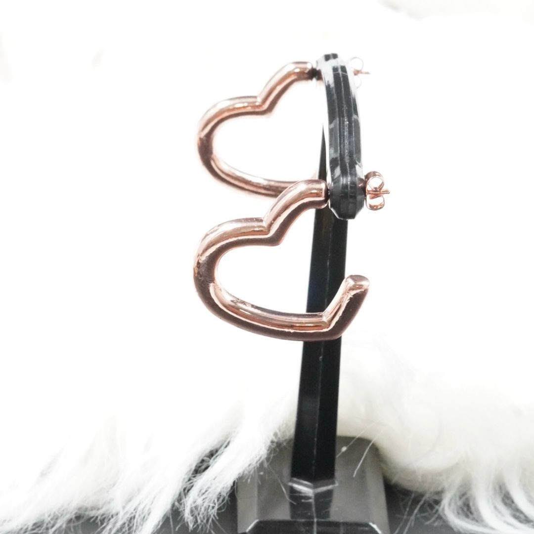 Miniatura 3 de ARETE CORAZON GRUESITO ROSA